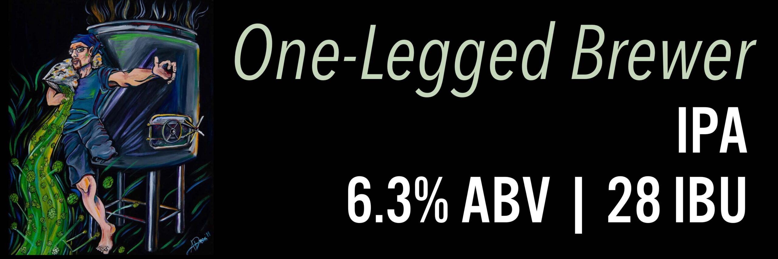 Guy with one leg brewing